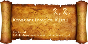 Konstantinovics Kitti névjegykártya